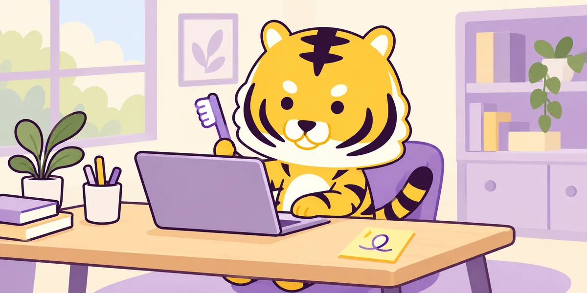 日中の「食いしばり」は気づきにくいを表したイラスト(大阪あわじ歯科のトラ)